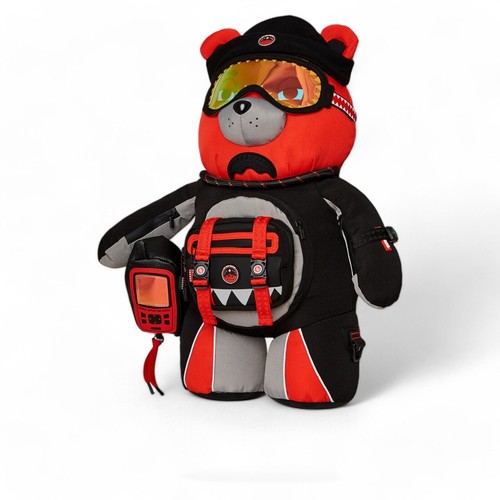 ZAINO ORSACCHIOTTO SPRAYGROUND SQUALO IN PARIGI BORSA PORTAMONETE NERO *ESAURITO* 🧸 - Foto 3 di 12