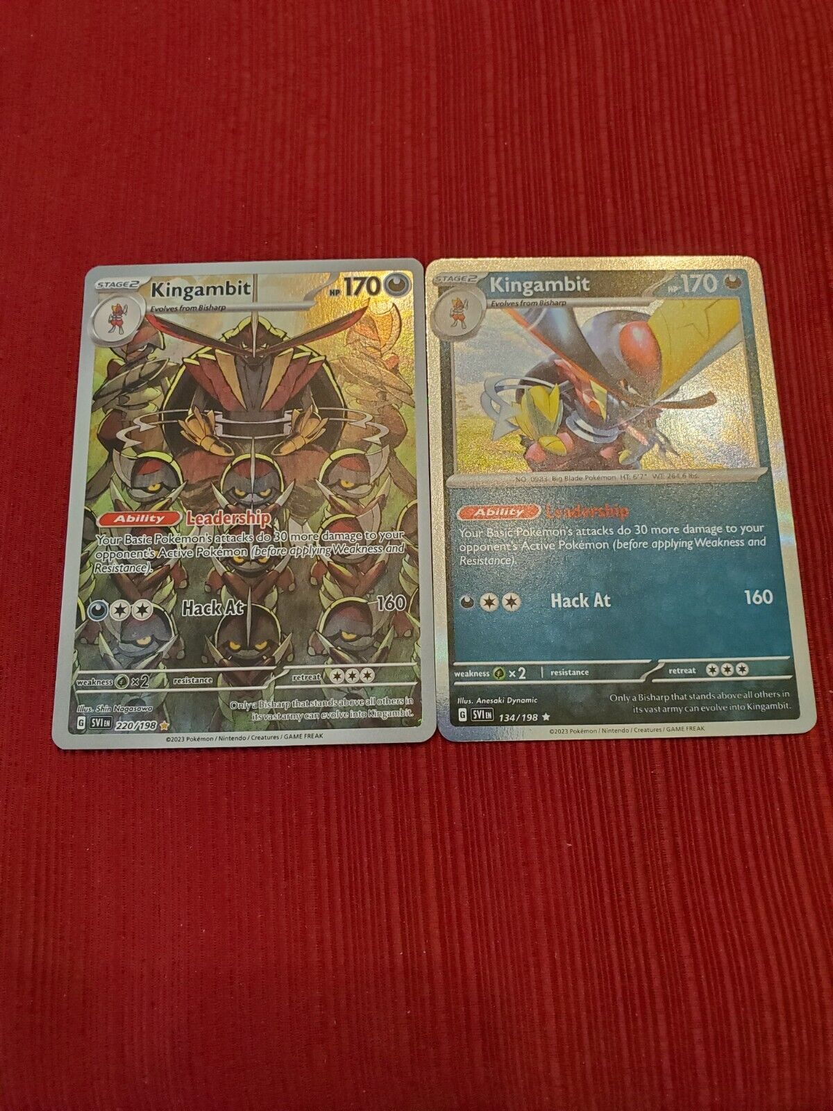 Pokemon TCG = Scarlet and Violet = Kingambit = 220/198 = NM/M Values - MAVIN