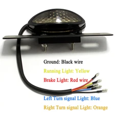 LED LICENSE PLATE BRAKE TAIL TURN SIGNAL LIGHT FOR BOBBER CAFE RACER ATV CHOPPER