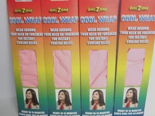 4 pcs Pink Neck Cooler Bandana Scarf Tie Evaporative Reusable Omezone 36 Inches