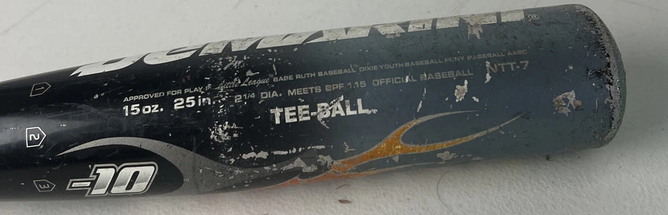DeMarini Nitro NTT-7 25 дюймов 15 унций Бейсбольная бита Teeball диаметр 2 1/4 BPF 1.15 - Изображение 2 из 4