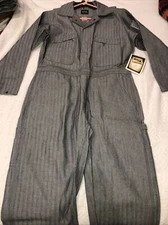 Key Mens 34 Regular Herringbone Railroad Unlined Work Coveralls /Mechanic