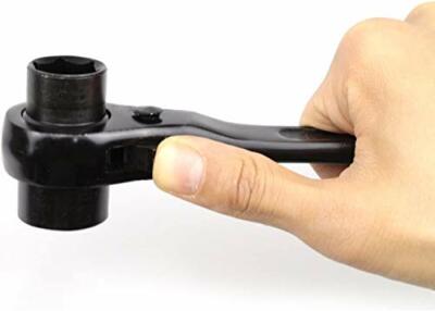 24/27mm Black 12 Point Scaffold Ratchet Ratcheting Socket Podger Spanner Wrench