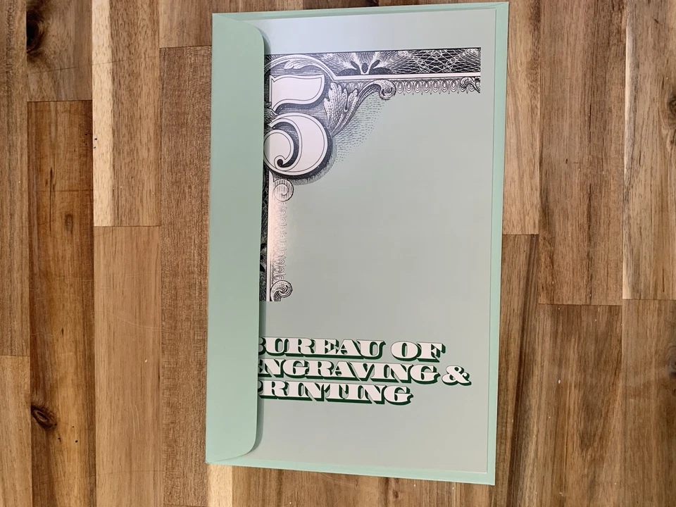 1995 $5 Dollar Uncut sheet, Boston FRB 1st-5 digits matching serial# Must See!!! - Image 3 of 4