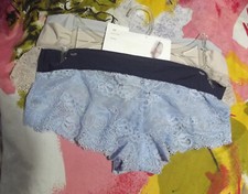 3 JESSICA SIMPSON FLAT WAIST CHEEKY LACE HIPSTER PANTIES M