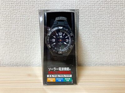 CITIZEN Q&Q MD06-305 SOLARMATE Men Watch Radio Multiband 5 White & Black