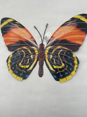 GiftCraft Metal BUTTERFLY Wall Hanging Plaque 10x13