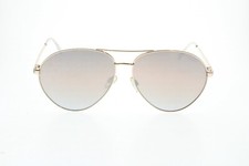 QUAY AUSTRALIA Just Sayin 126 Gold Metal Mirror Aviator Sunglasses