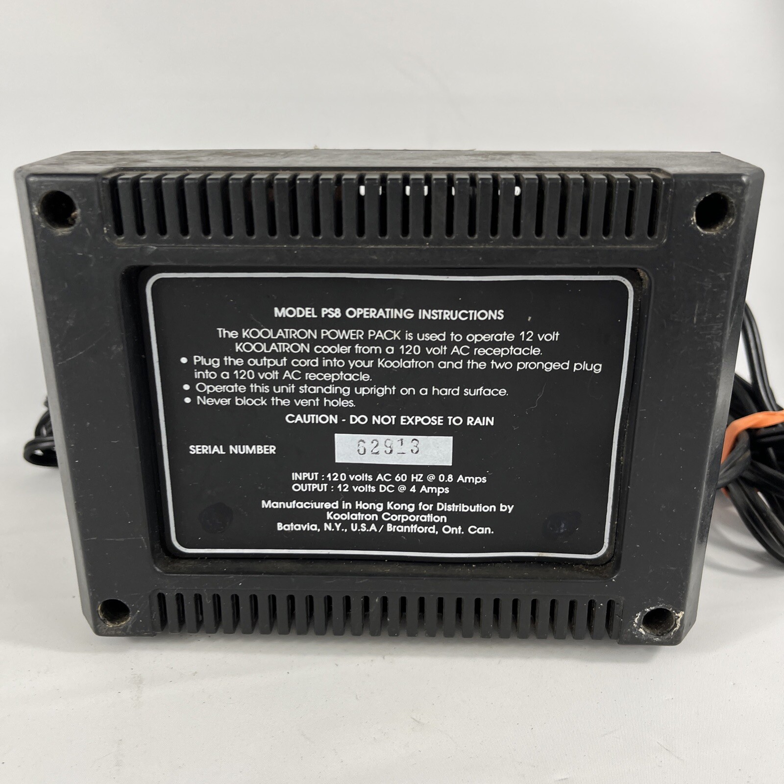 Vintage KOOLATRON Model PS8 Power Pack Adapter for Coolers Nice! | eBay