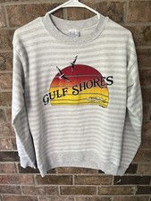 Vintage 1991 Made in USA Gulf Shores Alabama Crewneck Sweatshirt Graphic