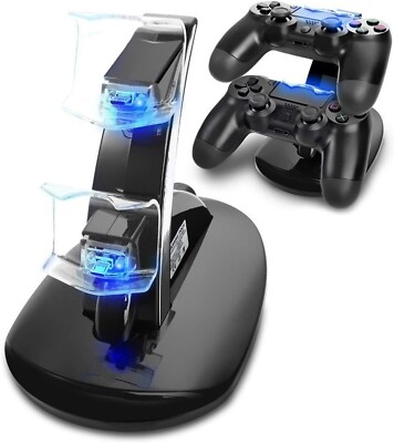 PS4 Controller Ladegerät Dual USB Ladegerät Dockingstation PlayStation 4 NEU