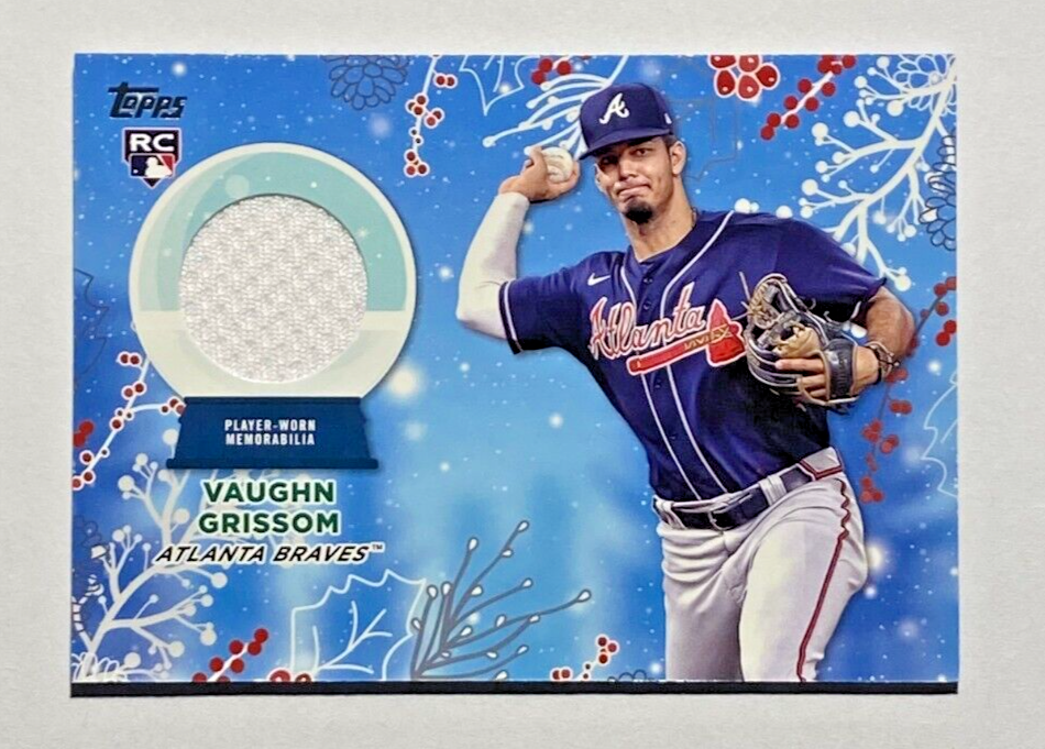 2023 Topps Holiday RCVG VAUGHN GRISSOM RC Jersey Relic PlayerWorn