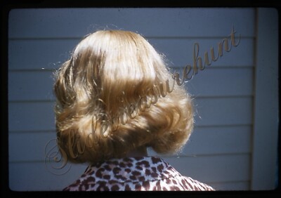 Pretty Woman Hair Style Fashion 35mm Slide 1960s Kodachrome