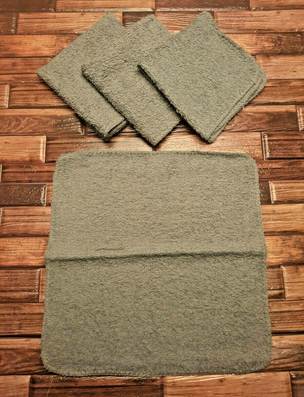 Gray Washcloths 4 Pack Soft Cotton 12x12 Absorbent Bath Scrub Wash Cloths eBay
