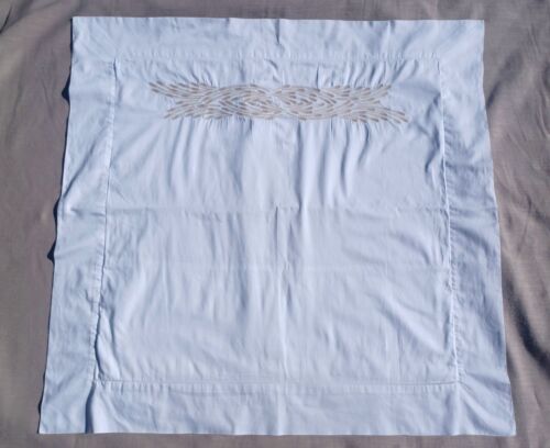 Frette Pillowcase Sham Embroidered Cotton 25×25" Euro Large Made in Italy