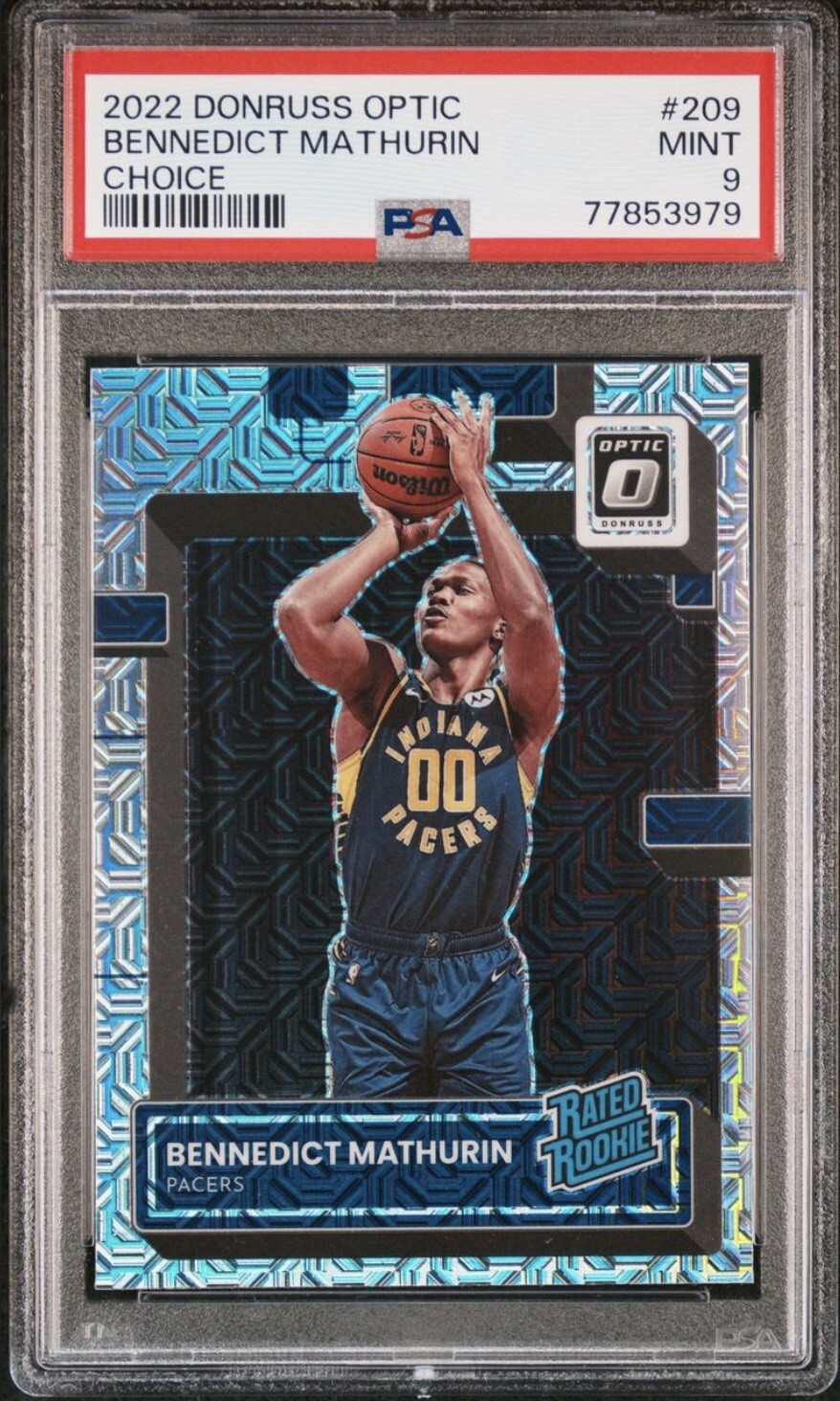 2022 Panini Donruss Optic BENNEDICT MATHURIN Choice Rated Rookie PSA 9 Mint #209
