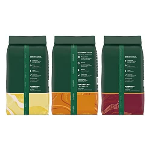 Starbucks Sabor Café Molido Variedad Paquete 3 Bolsas Caramelo Vainilla Avellana - Imagen 8 de 9