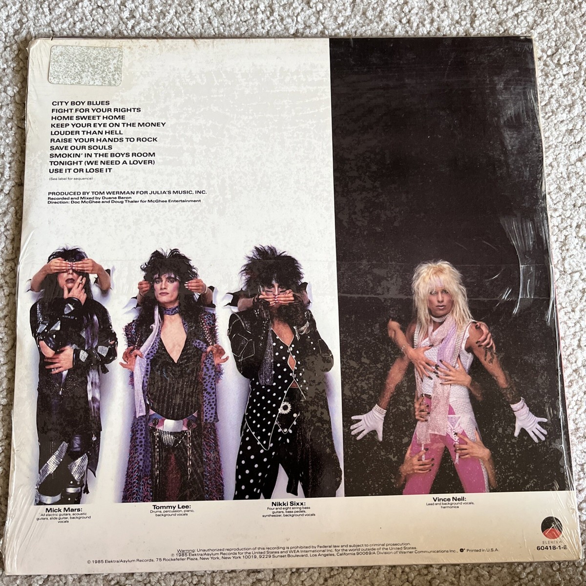 MOTLEY CRUE - THEATRE OF PAIN - New & Sealed Vinyl LP- 1985