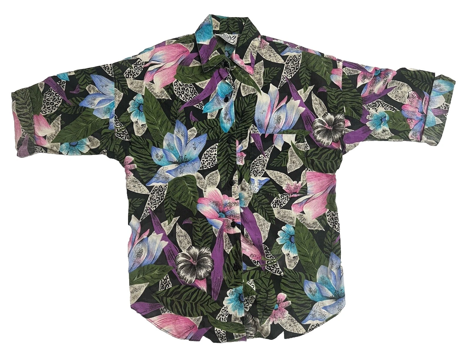 Box Floral Casual con Botones camisas para hombres