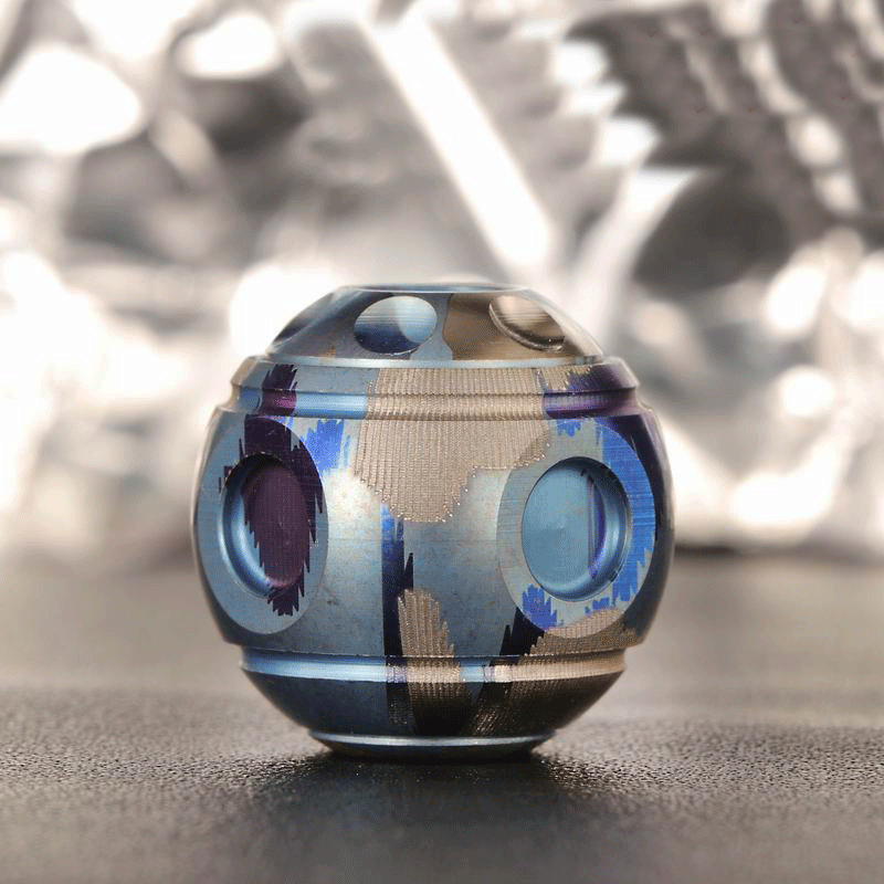 Titanium Spinning Top Toy EDC Knife Lanyard Bead DIY Necklace Bracelet