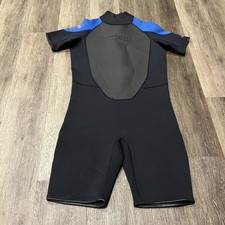 Aqua Lung Sport Plunge 3MM Shorty Wetsuit Men  s Size 3XL Black Blue Gray Surf