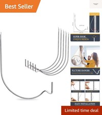 Picture Hanger Super Hook 50PCS,High-Quality Steel Picture Hanger Hercules Ho...