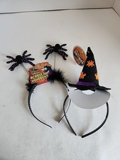 NEW Black Witch Hat Headband With Spiders Bobble With Spiders Halloween 2009