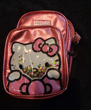Hello Kitty Pink Vinyl Glitter Mini Backpack,...