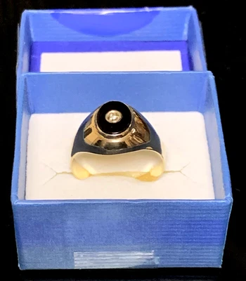 Siegelring mit Diamant ☆583☆ 14 ct.☆ 4,9g. Gold ⋆ Goldring⋆ Zierlicherfingerring - Bild 1 von 4