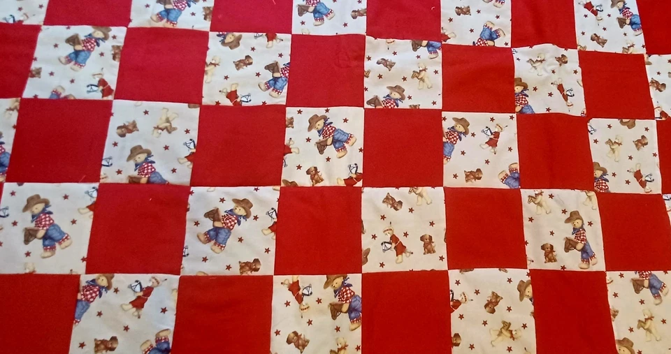 COUNTRY COTTAGE STARSnSTRIPES VAQUERO BEBÉ CUNA RETAZOS QUULT. ALMOHADA/ESTUCHE DE ALMOHADA Foto 2 de 4