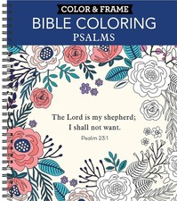 Color  Frame - Bible Coloring: Psalms: 63 Coloring Pages with Bible Vers Spiral