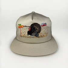 Vintage K-Products Dekalb Hat w/ Turkey Farm Scene Trucker Wildlife Series Cap