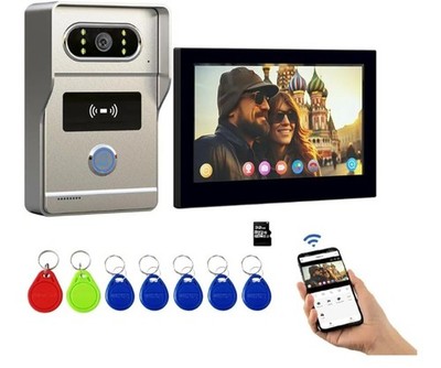 Wireless doorbell Camera with Monitor with HD 1080P Video,WiFi doorbell intercom