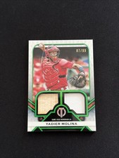 2021 Topps Tribute Dual Relics Green 72/99 Yadier Molina #DR-YM