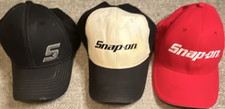 Snap-on Men's Baseball Caps Lot of 3 Black White Red Collectible Blokecore