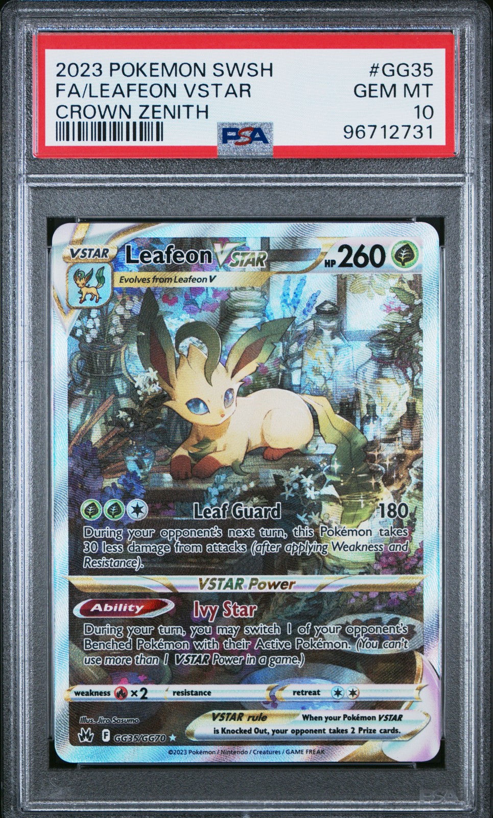 Leafeon Vstar GG35/GG70 Galarian Gallery Crown Zenith Pokemon English PSA 10