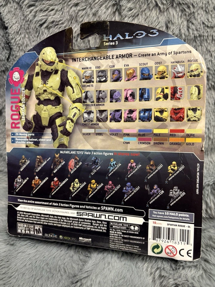 Halo 3 Spartan Soldier Rogue Olive McFarlane Series 3 - NIB - Image 2 of 2