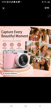 Pink/Silver Compact Digital Camera 1.0MP 16x Zoom Auto Focus 180  Flip USB