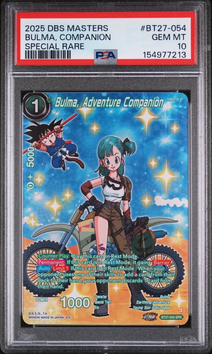 Bulma Adventure Companion PSA 10 Dragon Ball Super Masters | eBay