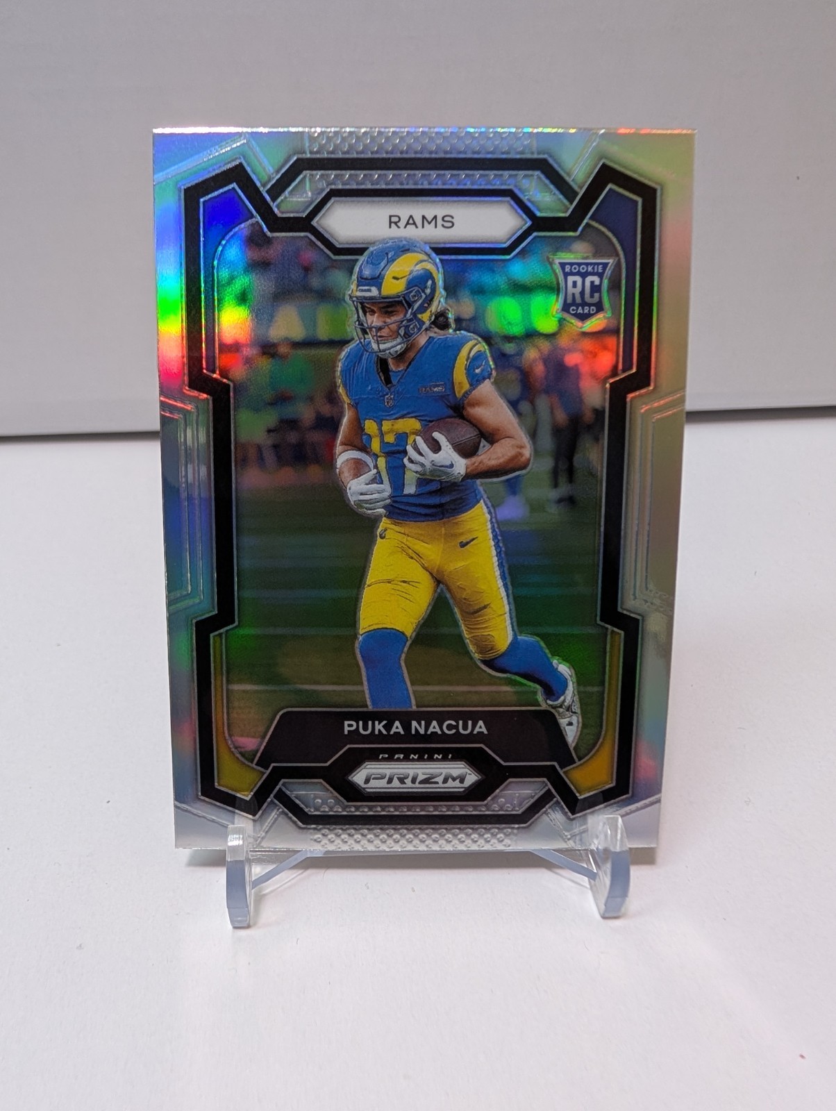 2023 Panini Prizm  Puka Nacua Rookie #357 Silver Prizm (RC) Rams