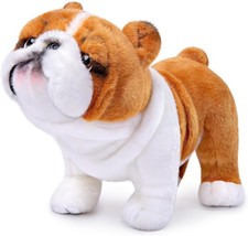 Simulation English Bulldog Plush Toy, English Bulldog Stuffed Animals, Cute P...