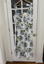 Reformation  Tagliatelle Floral Linen Midi Dress - Size 22 - NWT - 100% linen
