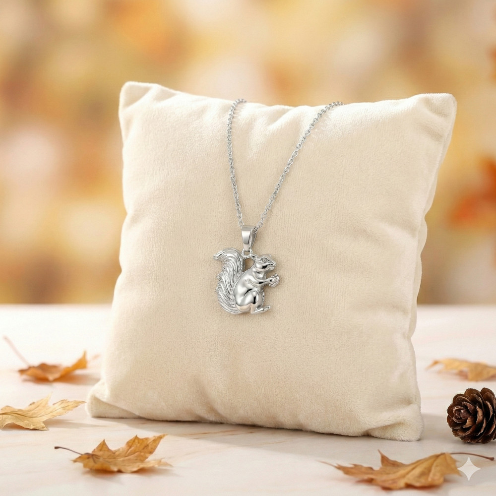 Collier écureuil en argent pour enfant et femme : le cadeau mignon idéal