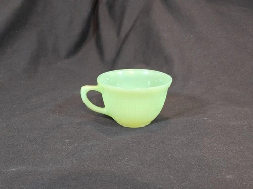 Vintage Fire-King Jadeite Ribbed Coffee Cup – Oven Ware Mark USA