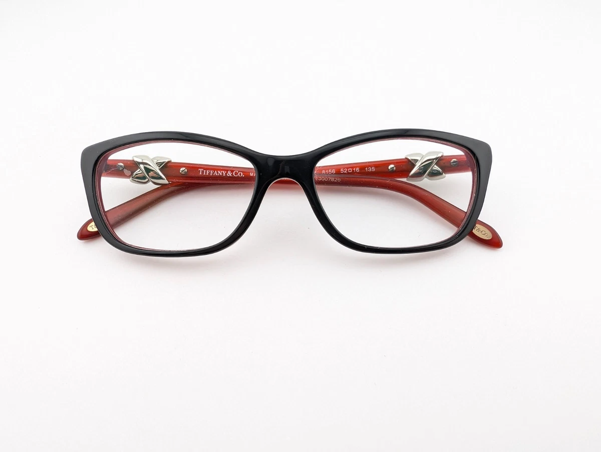 Tiffany & Co. Black/Red Eyeglasses Frame Tiffany & Co. Red Plastic Eyeglass Frames for sale | eBay main image 2