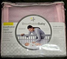 Breathable Baby Mesh Crib Liner Pink NEW in original packaging