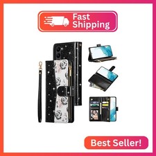 UEEBAI Wallet Case for Samsung Galaxy S25 Ultra 5G, PU Leather Wallet Magnetic C
