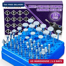 Diamond Grinding Bit Compatible with Dremel, 52Pcs Stone Carving Set Diamond Bit