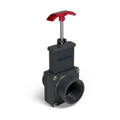 FibroPool 1.5'' Above Ground Pool Gate Valve   Dual Threaded 1 1/2 Inch
