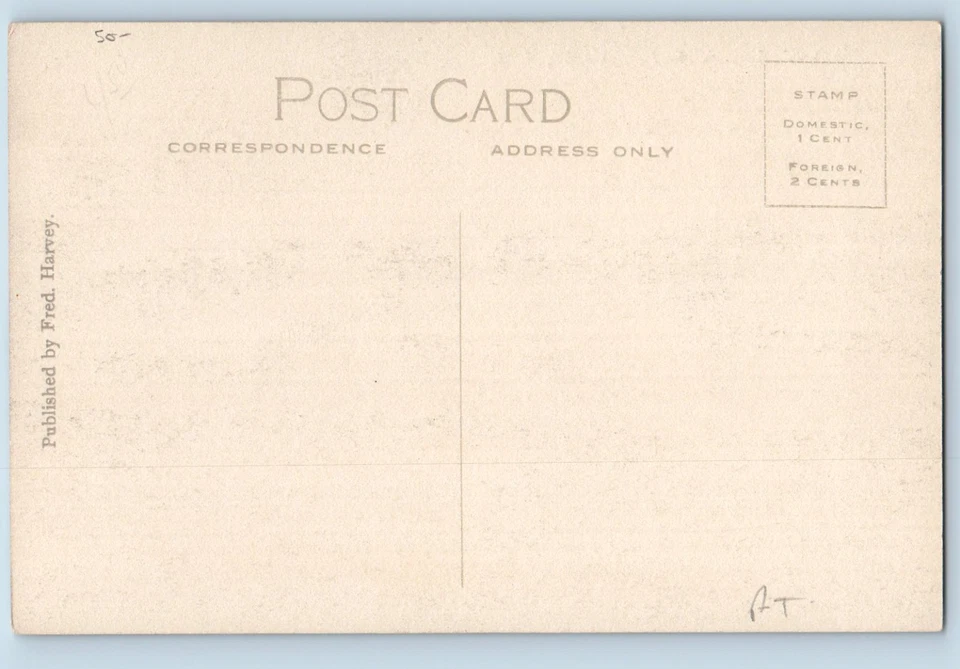 c1910's El Ortiz Santa Fe Hotel Lamy New Mexico NM Handcolored Antique Postcard - Image 2 of 2